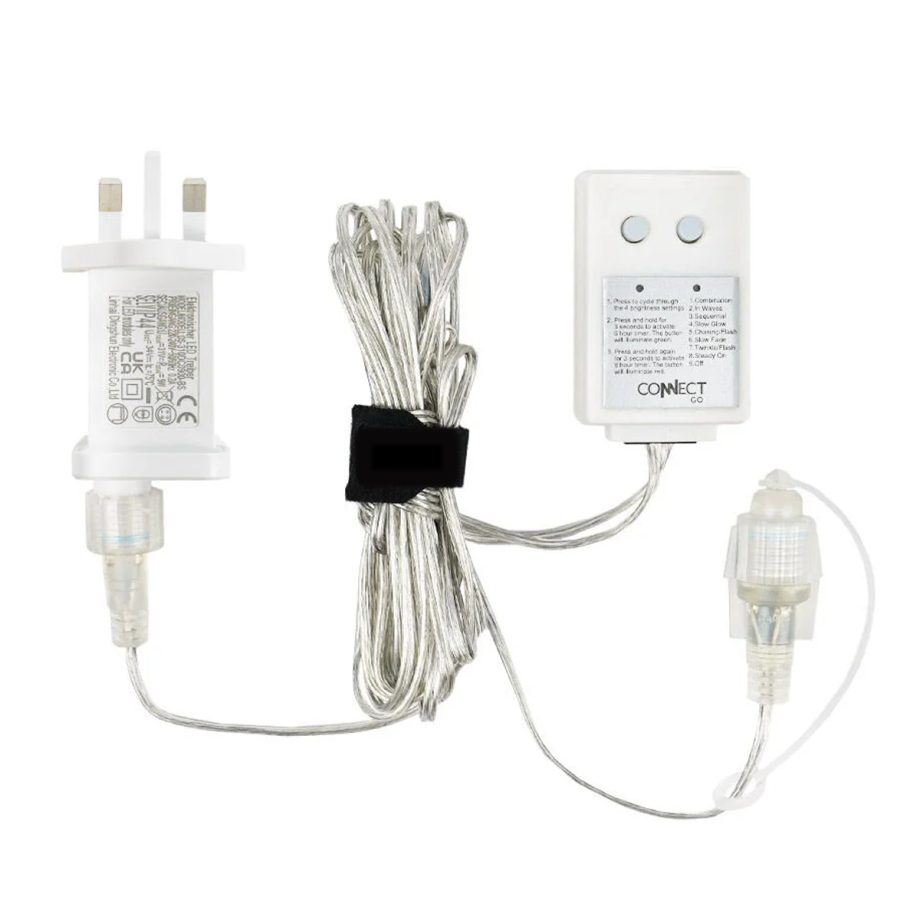 Small Transformer, UK Plug with Remote Control, Clear or Green Cable (STARTER RANGE)