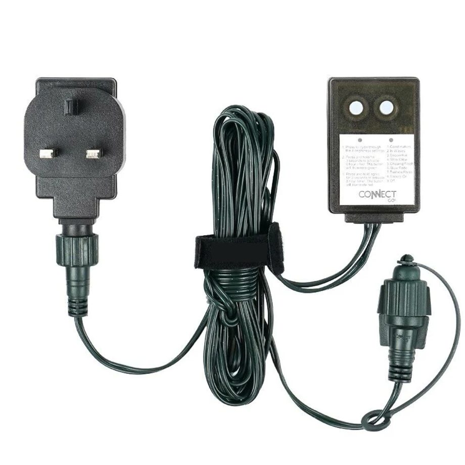 Small Transformer, UK Plug with Remote Control, Clear or Green Cable (STARTER RANGE)