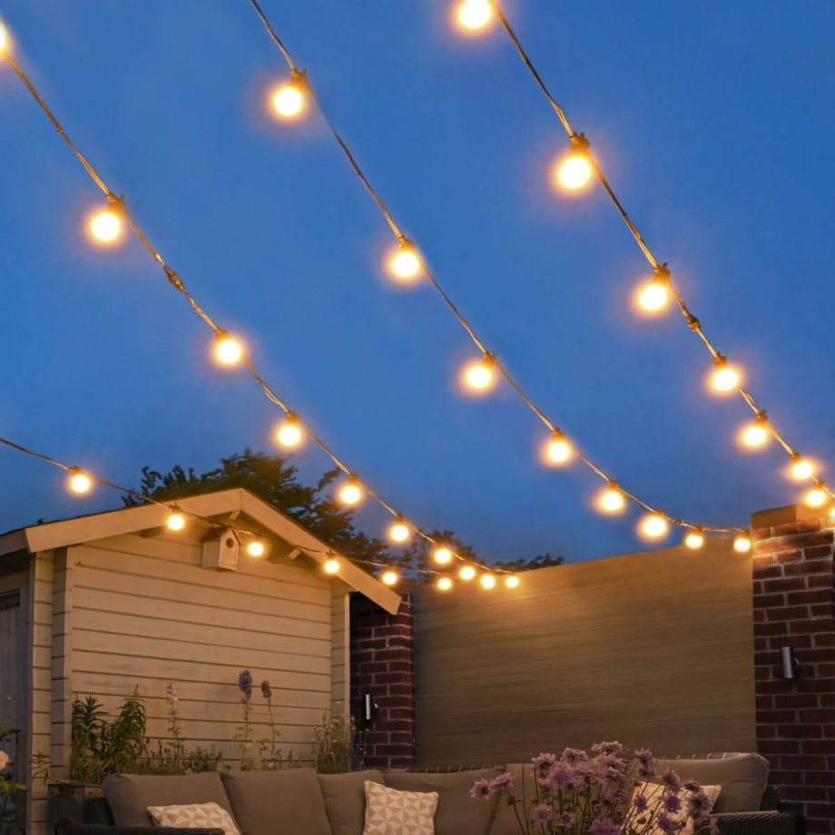 Warm White Festoon Lights, Connectable, SMD LEDs, Frosted Bulbs, Black Rubber Cable (PROFESSIONAL RANGE)