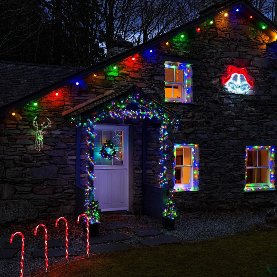 Multi Coloured Festoon String Lights, Frosted LED Bulbs (Connectable & Multi Powering Options) (STARTER RANGE)